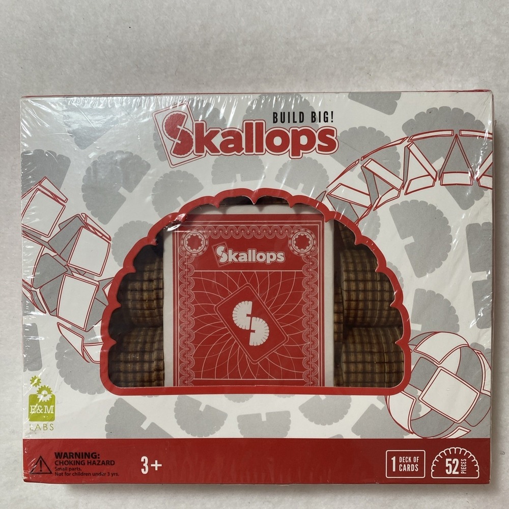 Scallops Build Big! Construction Set 1 Deck of Cards 52 Laser Cut Pieces NEW